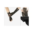 thumbnail image 3 of INSPIRE CHIC Women's Fishnet Glove Elastic Elbow Length Half Finger Mesh Gloves One Size Black, 3 of 7