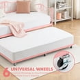 thumbnail image 6 of Twin Daybed with Trundle, Metal Day Beds Twin Size, Sofa Bed for Living Room and Guest Room, Pink, 6 of 8