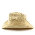 thumbnail image 5 of Hand‑Woven Paper Straw Cowboy Hat Hollow Knit Wide Brim Sun Hat Unisex Outdoor Beach Travel Sun‑Protection Fedora Hat for Men Adults, 5 of 7