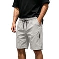 thumbnail image 3 of Men's Athletic Quick Dry Sports Shorts with Elastic Waist, Zipper Pockets, Straight Leg Loose Fit, 4-way Stretch, 82% Nylon 18% Spandex. Workout, Running, Golf, Hiking Essentials, 3 of 9