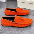 thumbnail image 5 of Men's Casual Loafers Slip On Leather Shoes Male Lightweight Driving Shoes Moccasins Classic Penny Loafer Flats Boat Shoes Outdoor Walking Shoes, 5 of 11