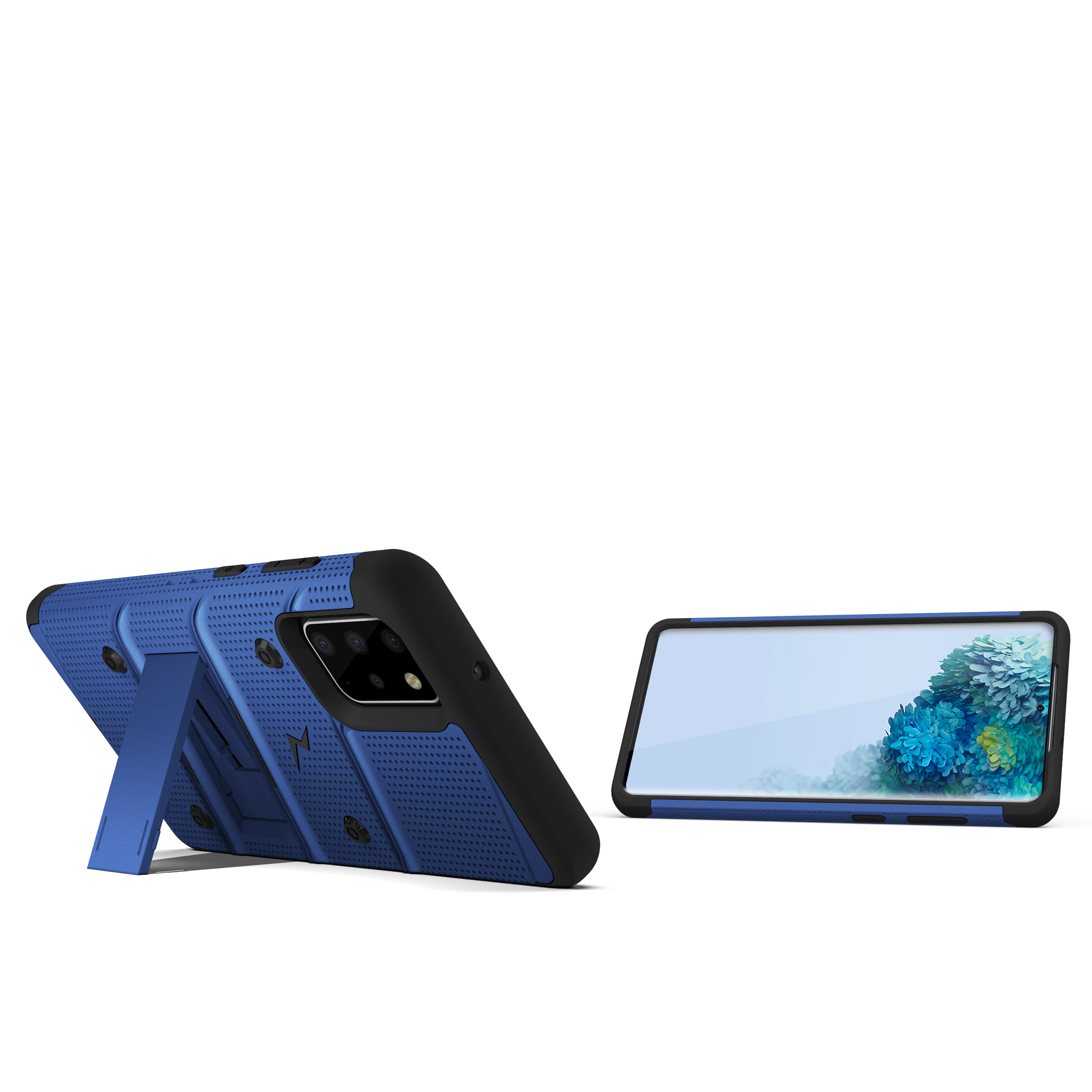 ZIZO BOLT Series for Galaxy S20 Plus Case with Kickstand Holster Lanyard - Blue