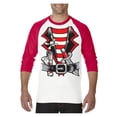 thumbnail image 1 of MmF - Mens Raglan Sleeve Baseball T-Shirts, up to Size 3XL - Pirate Costume, 1 of 4