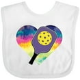 thumbnail image 3 of Inktastic Pickleball Lover Paddle Ball Retro Heart Girls Baby Bib, 3 of 4