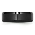 thumbnail image 3 of Chisel Ceramic Black Beveled Edge 8mm Brushed and Polished Band, 3 of 7