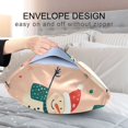 thumbnail image 4 of Yayeee Pillowcase Queen Size Set of 2 Satin Wrinkle Resistant Pillow Case, Beige Christmas Snowman, 4 of 7
