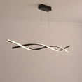 thumbnail image 2 of 110V Modern Spiral Linear Chandelier Flush Mount LED Metal Ceiling Light Pendant Lamp Remote Control, 2 of 11