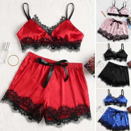 lace shorts and top nightwear