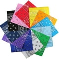thumbnail image 2 of 1 Dozen (12 ) Classic Paisley Print Bandana Scarfs 100% COTTON size 22 x 22 (Assorted), 2 of 3