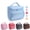 Blue, variant on WANDF Makeup Bag for Women Men,Travel Cases Cosmetic Bag with Handle Make Up Organizer,Toiletry Organizer Portable Bathroom Bag(Pink Bag)