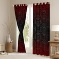 thumbnail image 3 of Homewish Rustic Victorian Floral Black Out Curtains,Red Black Damask Curtains Pack of 2 (42x63 Each),Baroque Flower Bedroom Curtains For Adult,Breathable Home Decor, 3 of 6
