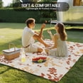 thumbnail image 4 of Orange Yellow Botanical Outdoor Rug for Patio/Deck/Porch, Non-Slip Large Area Rug 4 x 6 Ft, Rustic Country Spring Floral Summer Leaf Indoor Outdoor Rugs Washable Area Rugs, Camping Rug Carpet Runner, 4 of 8