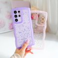 thumbnail image 4 of Compatible with Samsung Galaxy S23,Cute Kawaii Bling Sparkle Glitter Frame Shape Soft Silicone Shockproof Protective Phone Case Cover for Women Girls Purple, 4 of 9