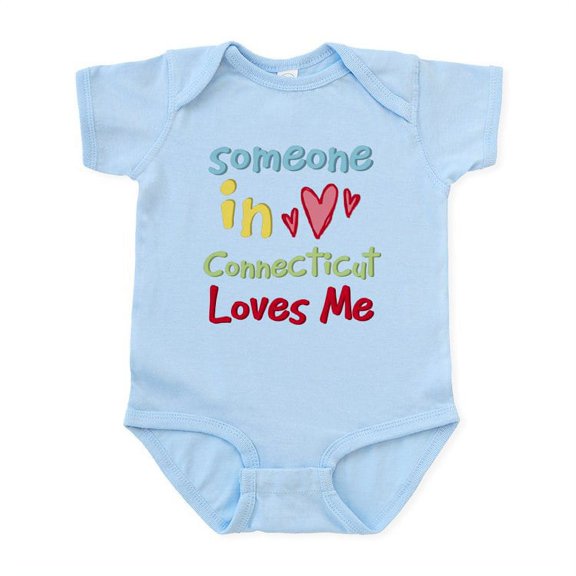 CafePress - Someone In Connecticut Loves Me Infant Bodysuit - Baby Light Bodysuit, Size Newborn - 24 Months