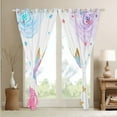 thumbnail image 3 of 42x84 inch Curtains Flower Unicorn 30%-50% Blackout Curtains 30-50%,Cartoon Unicorn Curtains Drapes,Watercolor Rainbow Unicorn Window Curtains 2 Panels for Living Room, 3 of 6
