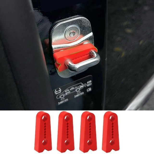 4PCS Car Door Lock Cover Pad,Silicone Car Door Latch Covers Shock Absorber Pad with Non-Slip Teeth Design,Universal Cars Doors Lock Protector for Truck/SUV-c-