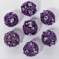 thumbnail image 2 of Ensemble de dés en Métal DND - Design Unique d'Orbe Rond Creux pour un Meilleur Roulement - Magnifique Ensemble de Dragons pour Jeux de Rôle (RPG) - Éblouissants dés D&D Dungeons et Dragons (Violet), 2 of 5