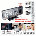 thumbnail image 2 of Reloj  Bloosom Despertador Led Con Radio y Proyector, Pantalla Grande Negro, 2 of 4