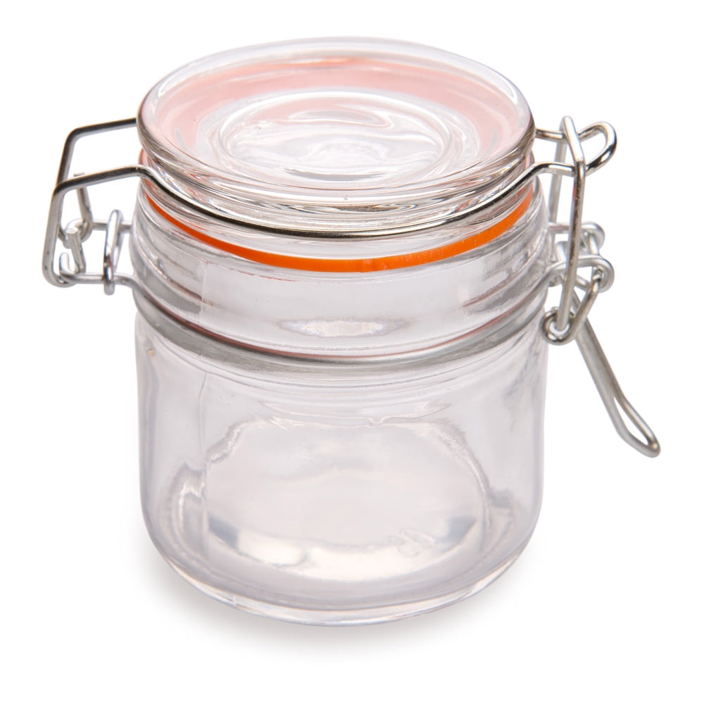 Nostalgic Clamp Lid Glass Mason Jar 5 Ounces 10 Count Box