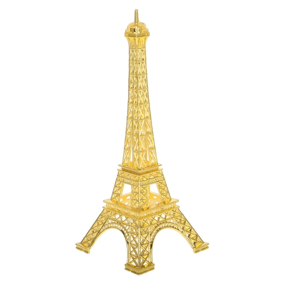 Topbathy Golden Zinc Alloy Eiffel Tower Figurine Vintage Home Decor Metal Craft Ornament