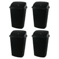thumbnail image 7 of Yesdate 13 Gallon Black Outdoor Garbage Can with Swing Lid, Heavy-Duty Construction Trash Can, 4 Pack, 7 of 7