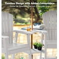 thumbnail image 3 of PASAMIC Tall Adirondack Chair Set of 2, All-Weather HDPE Outdoor Chairs with Removable Double Trays, Bar Height Adirondack Chairs for Balcony, Deck, Patio, Backyard, White, 3 of 7