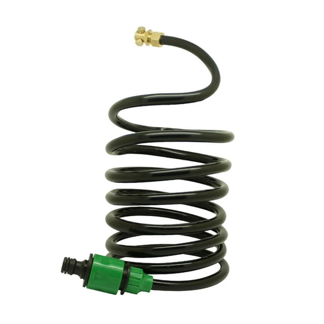 Sistema de Refrigeración Por Nebulización, Manguera de Nebulización + Boquillas de Latón + Adaptador de Grifo de Agua Estándar, Nebulizadores para Ext 2 metros Baoblaze Manguera de riego por goteo