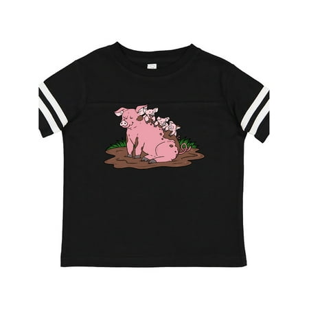 

Inktastic Cute Pig Family Playing in Mud Gift Toddler Boy or Toddler Girl T-Shirt