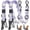 AD-Light Purple + Light Purple, variant on Dog Car Seat Belt– Reflective & Adjustable Dogs Cars Harness Leash with 360° Lockable Buckle, Shockproof Dogs Tether Bungee for Safe Travel, Light Purple