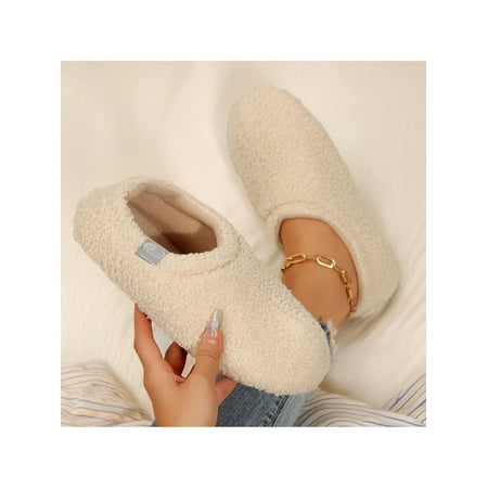 Women s Cozy Faux Sherpa Fleece Slippers With Memory Foam Insole Closed Back House Shoes With Nonslip Rubber Sole For Indoor & Outdoor Use Women s Cozy Faux Sherpa Fleece Slippers With Memory Foam Insole Closed Back House Shoes With Nonslip Rubber Sole For Indoor & Outdoor Use