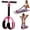 2pink, variant on Pedal Resistance Band with Handle | Upgraded 55LBS Exercise Resistance Bands for Core, Abs, Legs, Glutes, Arms, Strength, Physical Therapy, Pilates, Sit Up Workout Equipment for Women Home Gym