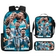 thumbnail image 2 of Soccer Star Printed Backpack Three-piece Set, Youth School Bag, Student Backpack-SinKeeU, 2 of 4