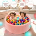 thumbnail image 4 of Foam Baby Ball Pit, 35.4"x 11.8" Ball Pits for Toddlers, Soft Round Kiddie Playpen Ball Pool for Kids with Soft Memory Sponge, Ideal Gift for Babies Indoor and Outdoor Game,Pink(Balls not Included), 4 of 14