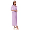 thumbnail image 2 of SR Women's Casual Wrap Floor Length Maxi Dress, Large, Lavender, 2 of 5