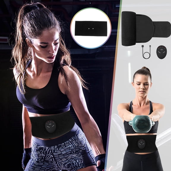 Yrmaups 2Pcs Vibration Belt for Fitness Muscle Stimulation, Weight Loss Abdominal Toning Belt, Exercise Massage Belt for Workout, Slimming Belt for Home Use