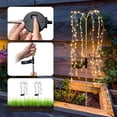 thumbnail image 4 of Luces solares para jardín decoración al aire libre,100 LED luces artificiales de alambre de cobre para árboles,luces solares de estaca para patio,jardín,Navidad,fiesta,patio, 4 of 7