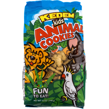 Pack of 12, Kedem Animal Cookies, 12 oz