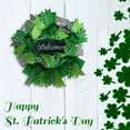 thumbnail image 6 of 11.81" St Patricks Day Wreath for Front Door - Clover Green Shamrock Wreath with Bow, Spring Artificial Wreath Irish St Patricks Day Decoration for Wall Window Porch Home, 6 of 8