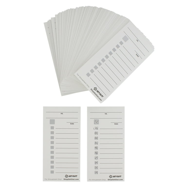 Sports Game 10 Line Strip Cards