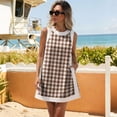 thumbnail image 4 of Stralyhd 2 Piece Lounge Set for Women Summer Sleeveless Set Casual Shorts Outfits Travel Vacation Matching Set with Pockets Brown L, 4 of 5