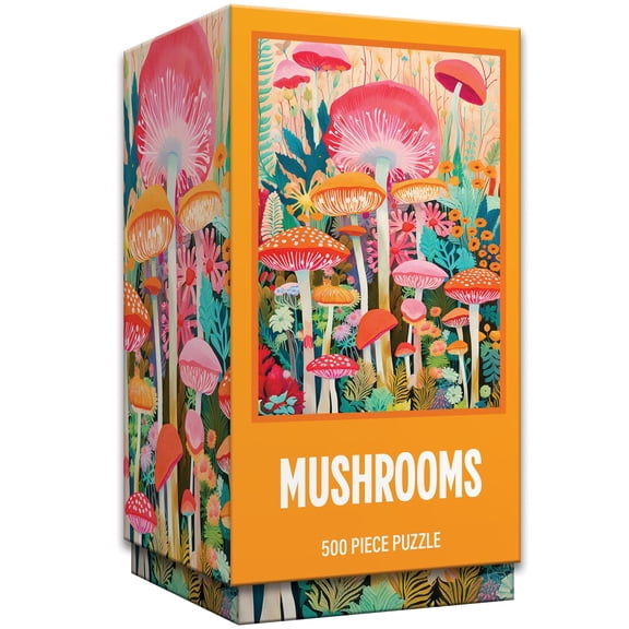RoseArt: Vertical Visions - Mushrooms - Magical Forest-Inspired Scene, Adult Jigsaw, Snap-Fit, Reference Artwork Poster
