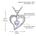 thumbnail image 6 of 18k White Gold Plated Love Arrow Birthstone Pendant Necklace Women Jewelry, 6 of 6