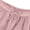 thumbnail image 6 of Women's Fuzzy Lounge Pants Comfy Warm Fleece Pajama Long Pants Drawstring Elastic Waist Wide Leg Bottoms Pink XL, 6 of 7
