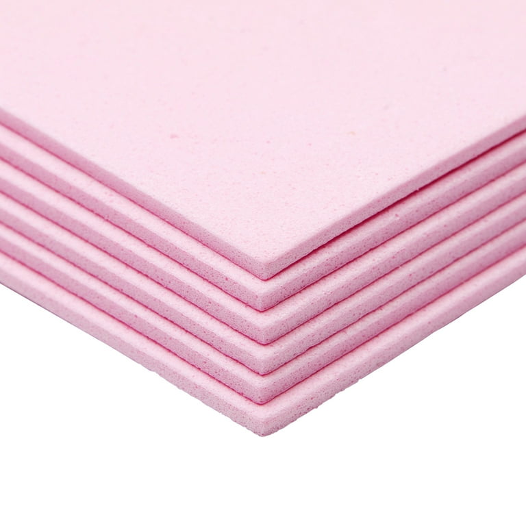 MECCANIXITY EVA Foam Sheets Pink 9.8 Inch x 9.8 Inch 7mm Thick Crafts Foam  Sheets for Costumes, Arts and Crafts Projects Pack of 6