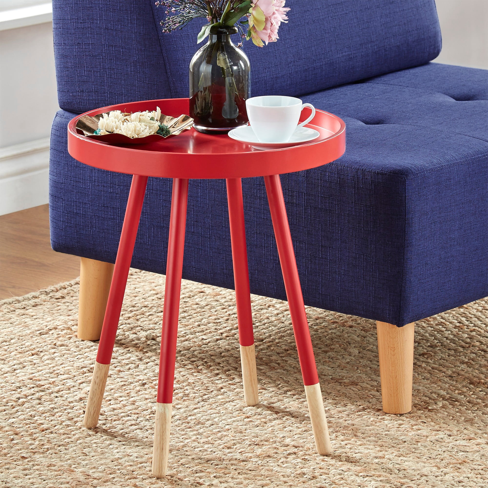 Mid Century Living Marcella Paint Dipped Round Spindle Tray Top Side Mid Century Living Marcella Paint Dipped Round Spindle Tray Top Side Table By Com