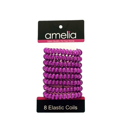 Amelia Beauty Products 8 Medium Elastic Hair Coils 2.0in Diameter Thick Spiral Hair Ties Gentle on Hair Strong Hold and Minimizes Dents and Creases Magenta Amelia Beauty Products 8 Medium Elastic Hair Coils 2.0in Diameter Thick Spiral Hair Ties Gentle on Hair Strong Hold and Minimizes Dents and Creases Magenta