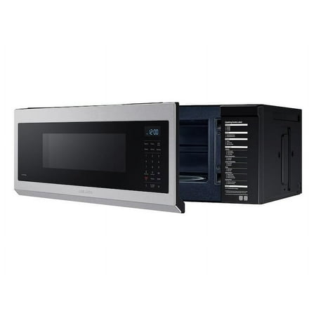 Samsung - 1.1 cu. ft. Smart SLIM Over-the-Range Microwave with 400 CFM Hood Ventilation, Wi-Fi & Voice Control - Stainless Steel