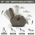 thumbnail image 4 of Trustyue Recliner Chair with Heat and Massage, Electric Recliner with Standing Assistance, Polyester Beige, 4 of 9