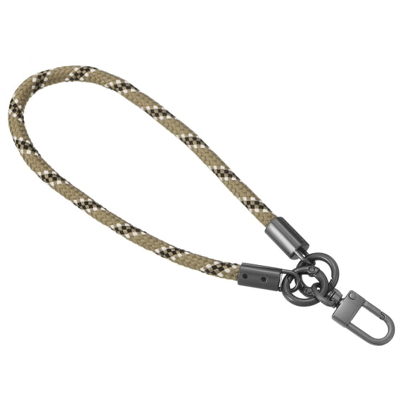 Uxcell Keychain Wristlet Lanyard, 400mm/15 inch Long Braided Wrist Lanyard for Keys, Car Keys (Coffee Black)