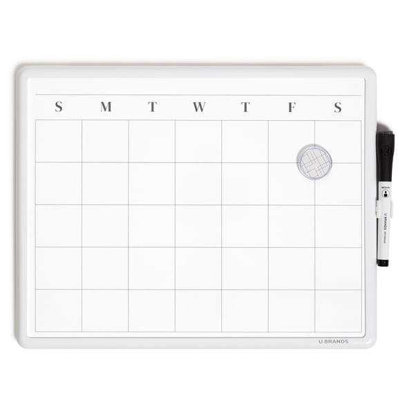 U Brands 11x14 Contempo Frame Dry Erase Calendar
